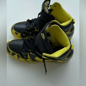 Nike Dunk High 1985 Yellow Acid Wash Shoes